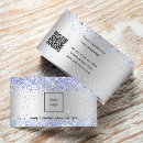 Search for metallic silver business cards Qr code