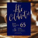 Search for mens 65th birthday invitations Gold