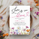 Search for love in bloom bridal shower invitations Pink flowers