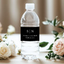 Search for wedding water bottle labels Monogrammed
