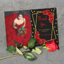 Search for red roses thank you cards Mis quince anos