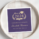 Search for purple and gold napkins Congratulations