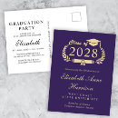 Search for purple and gold graduation invitations Simple