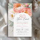 Search for female 80th birthday invitations Eighty