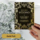 Search for black and gold foil invitations Glam glamorous