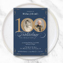 Search for blue silver anniversary invitations Typography