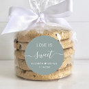 Search for love is sweet wedding stickers Simple