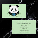 Search for panda bear business cards Green