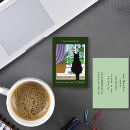 Search for humorous business cards Green