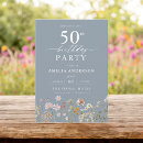 Search for blue 50th birthday invitations Fifty
