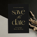 Search for black gold save the dates Modern