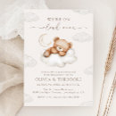 Search for bears gender reveal invitations Modern