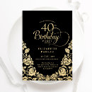 Search for rose gold 40th birthday invitations Script
