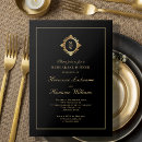 Search for black and gold rehearsal dinner invitations Classic