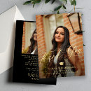 Search for graduation thank you cards Black and gold