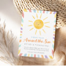 Search for sunshine 1st birthday invitations Modern
