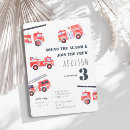 Search for firetruck invitations Red