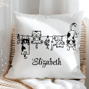 Search for black and white cat pillows Funny