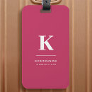 Search for large luggage tags Hot pink