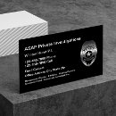 Search for private security business cards Investigator