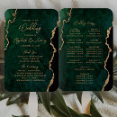 Search for green gold wedding programs Elegant