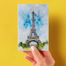 Search for eiffel tower postcards Watercolor