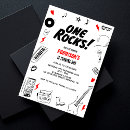 Search for one rocks 1st birthday invitations Rock and roll