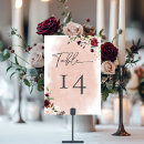 Search for burgundy and blush table cards Elegant