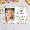 Search for photo 70th birthday invitations Glitter