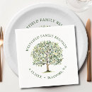 Search for family reunion napkins Tree