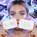 Search for holographic business cards Elegant makeup artist