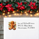 Search for gingerbread return address labels Seasons greetings