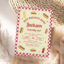 Search for hot dog invitations Red and yellow