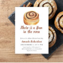 Search for bun in the oven invitations Watercolor cinnamon roll
