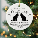 Search for black cat ornaments First christmas