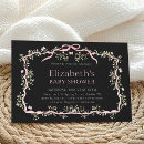 Search for pink and black baby shower invitations For her