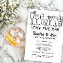 Search for stock the bar engagement party invitations Modern