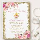 Search for tea party baby girl shower invitations Flowers