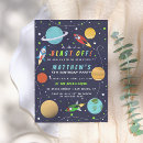 Search for blast off birthday invitations Blue