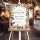 Search for tropical welcome sign wedding signs Botanical
