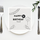 Search for 25th birthday napkins Calligraphy script