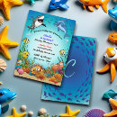 Search for under the sea birthday invitations Magical