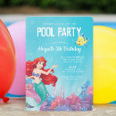 Search for ariel birthday invitations Mermaid