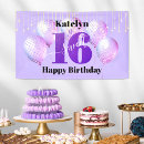 Search for purple birthday banners Sweet sixteen