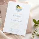 Search for blue and yellow bridal shower invitations Amalfi