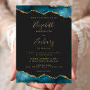 Search for teal blue black wedding invitations Modern