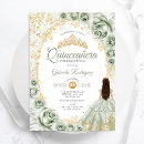 Search for sage green quinceanera invitations 15th birthday
