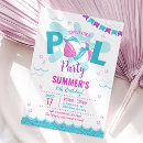 Search for kids pool party invitations Girl