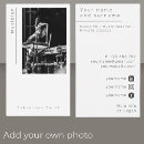 Search for drummer business cards Black and white