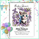 Search for kitten baby shower invitations Butterfly